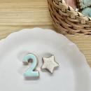ナンバー「2」&スター【寒色系】