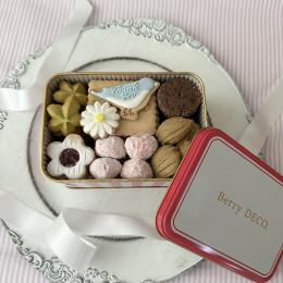 春のクッキー缶　ホワイトデーにも
