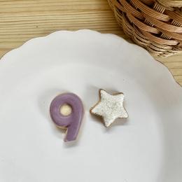 ナンバー「9」&スター【暖色系】