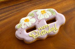 Flower ダブルスタンディングプレート Happy Birthday