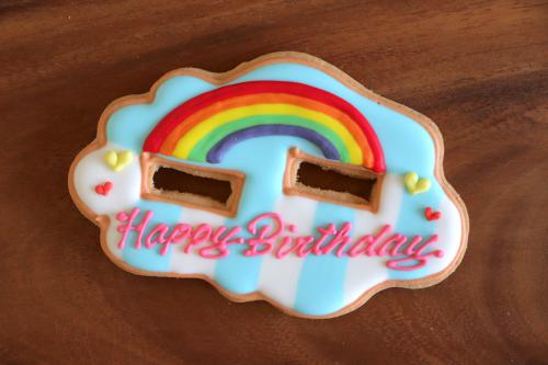 Rainbow ダブルスタンディングプレート　Happy Birthday